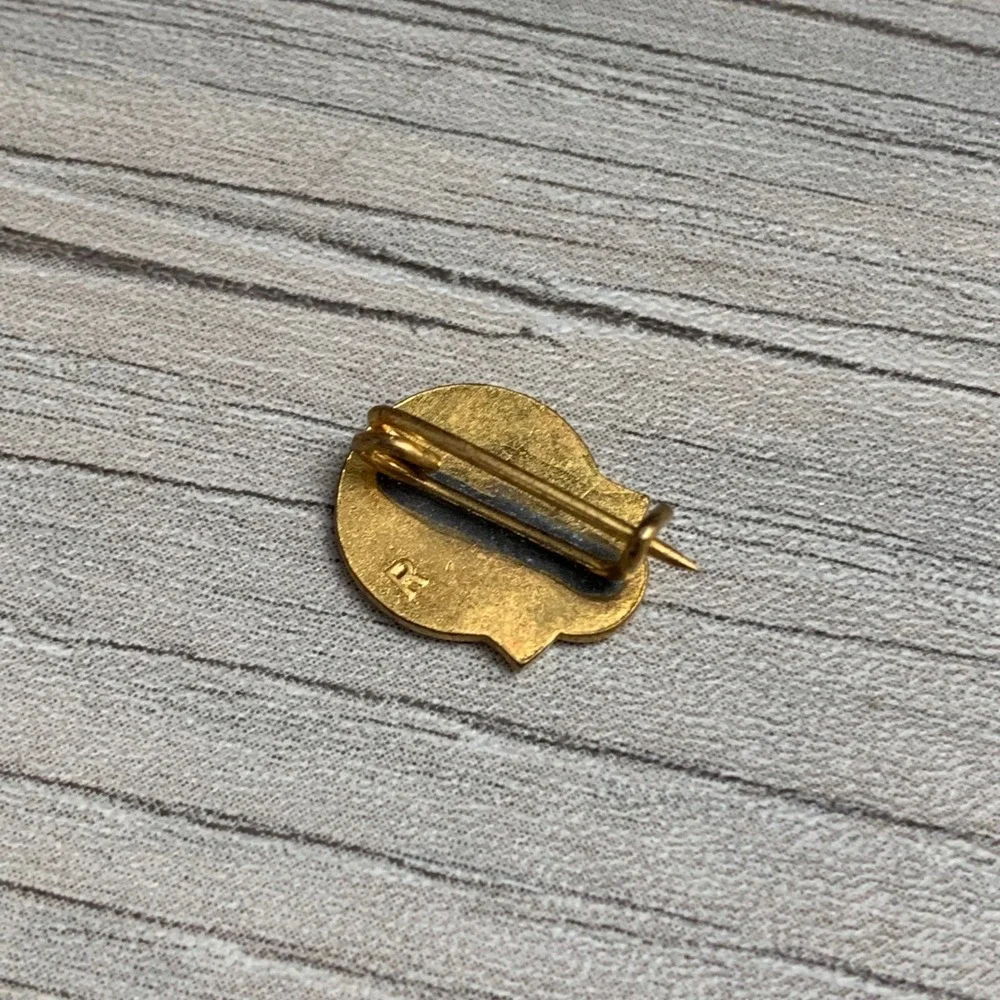 Vintage Girl Scouts Be Prepared Enamel Pin Red Green Trefoil Clover Gold Tone